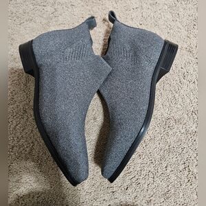 Vivaia Gray Square Toe Ankle Boots